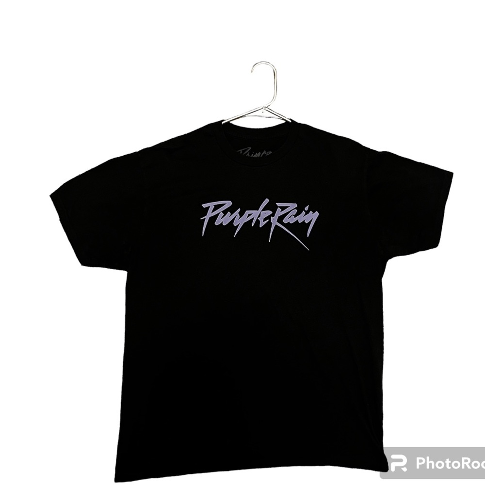 Used Thin Cotton Prince Purple Rain Graphic T-Shirt Size Large